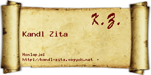 Kandl Zita névjegykártya